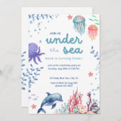 Op grond van de uitnodiging van de Birthday-partij (Voorkant / Achterkant)