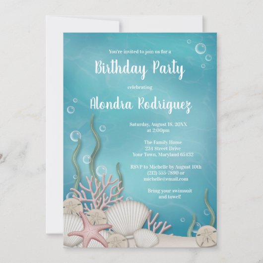 Op grond van de uitnodiging van de Birthday-partij (Voorkant)