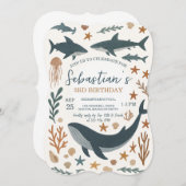 Op grond van de uitnodiging van de Birthday-partij (Voorkant / Achterkant)