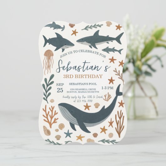 Op grond van de uitnodiging van de Birthday-partij (Staand voorkant)