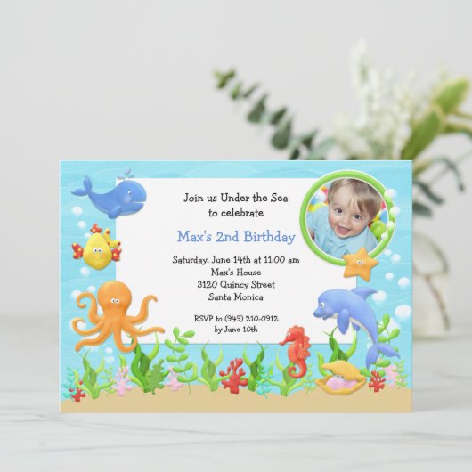 Op grond van de uitnodiging van de Birthday-partij (Staand voorkant)