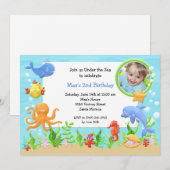 Op grond van de uitnodiging van de Birthday-partij (Voorkant / Achterkant)