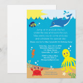 Op grond van de uitnodiging van de Birthday-partij (Voorkant / Achterkant)