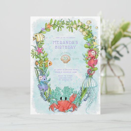 Op grond van de uitnodiging van de Birthday-partij (Staand voorkant)