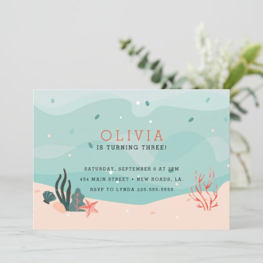 Op grond van de uitnodiging van de Birthday-partij (Staand voorkant)