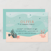 Op grond van de uitnodiging van de Birthday-partij (Voorkant / Achterkant)