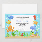 Op grond van de uitnodiging van de Birthday-partij (Voorkant / Achterkant)