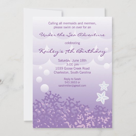 Op grond van de uitnodiging van de Birthday Party (Voorkant)