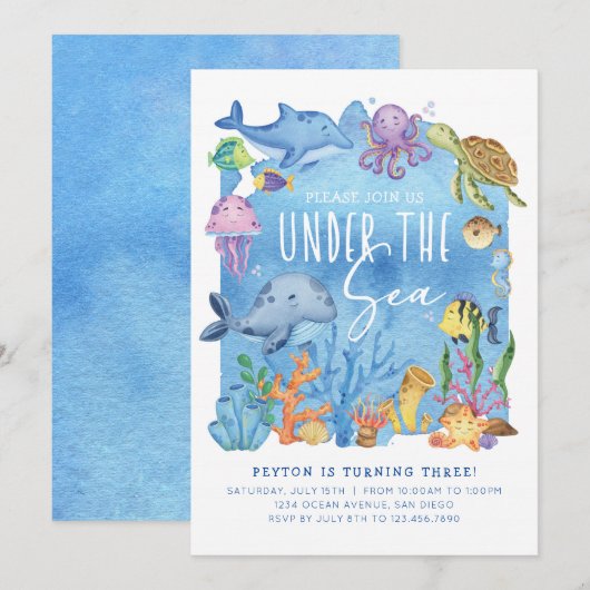 Op grond van de uitnodiging van het Zee om de dag  (Voorkant / Achterkant)