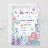 Op grond van de Waterverf van de Zee Zeemeermin Bi Kaart (Voorkant)