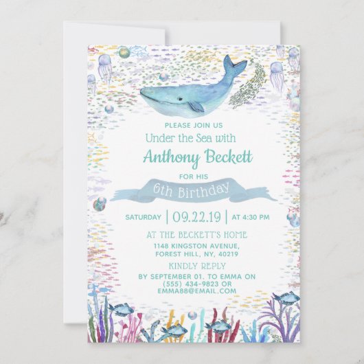 Op grond van het Zee elke dag dat de leeftijd van  Kaart (Voorkant)