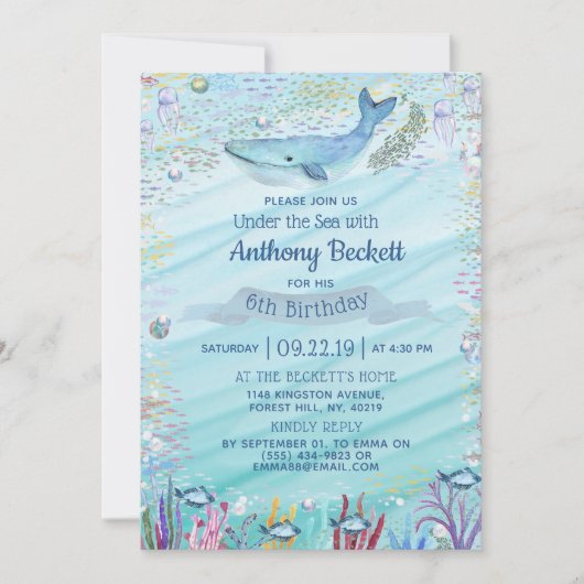 Op grond van het Zee elke dag dat de leeftijd van  Kaart (Voorkant)