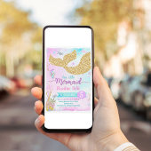 Op grond van het Zee Mermaid Birthday Invitation Kaart