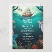 Op grond van het Zee Sweet 16 Uitnodiging (Voorkant)