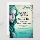 Op grond van het Zee Sweet 16 Uitnodiging (Voorkant / Achterkant)
