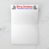 Op Haaien Kracht Slede Feestdagen Kaart (Binnen)