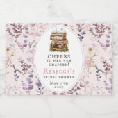 "op haar nieuwe hoofdstuk" bruidsborrel sparkling wijnetiket (Enkel label)