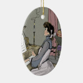 Op haar piano keramisch ornament (Rechts)