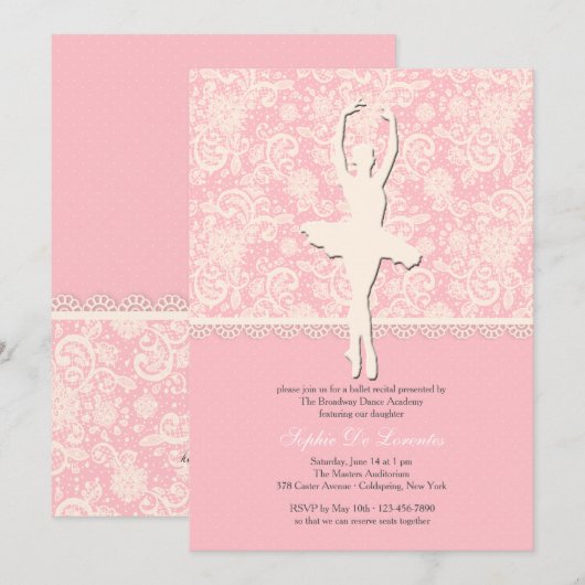 Op haar uitnodiging voor ballet (Voorkant / Achterkant)