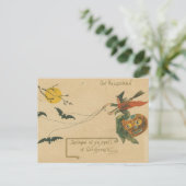 Op Halloween Beware van Witchcraft  Briefkaart (Staand voorkant)