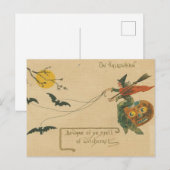 Op Halloween Beware van Witchcraft  Briefkaart (Voorkant / Achterkant)