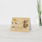 Op Halloween Beware van Witchcraft  Kaart (Voorkant)