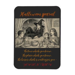 Op Halloween verwelkomen we de heksen! Magneet