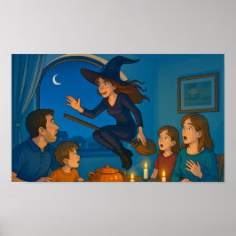 Op Halloween verwelkomen we de heksen! Poster