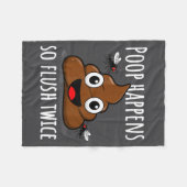 Op Happens So Fluwice Funny Toilet Humor  Fleece Deken (Voorkant (Horizontaal))