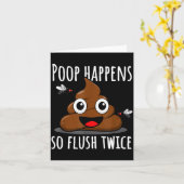 Op Happens So Fluwice Funny Toilet Humor  Kaart (Gele Bloem)