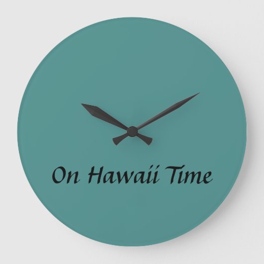Op Hawaii Time Wall-klok Grote Klok (Voorkant)