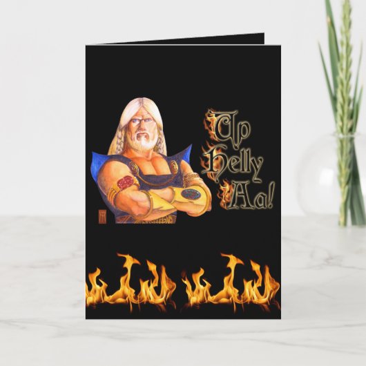 Op Helly Aa. Feestdagen Kaart (Voorkant)