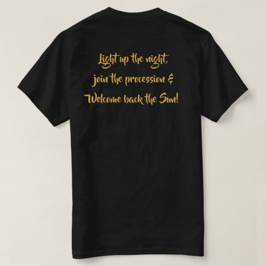 Op Helly Aa. Licht de nacht omhoog T-shirt (Design achterkant)