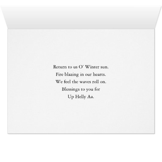 Op Helly Aa Viking Galley op Fire Illustratie (Binenzijde Horizontaal (Onderkant))