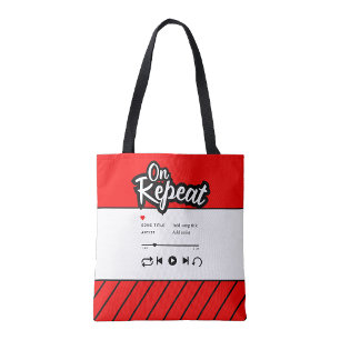 Op herhaling Favoriete nummer winkelen Boodschappe Tote Bag