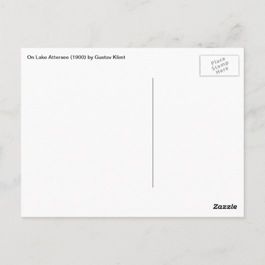 Op het Attersee-meer door Gustav Klimt, kunst Briefkaart (Achterkant)