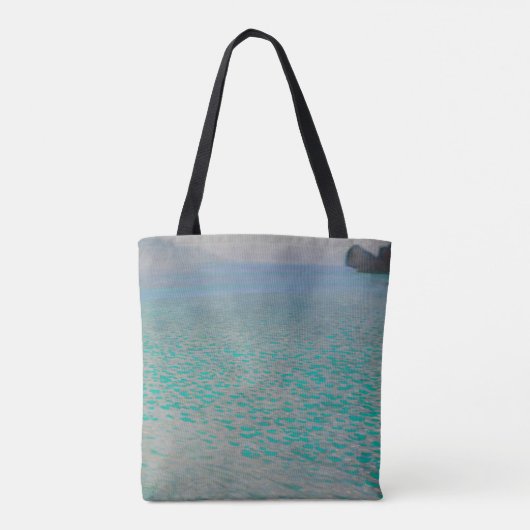 Op het Attersee-meer door Gustav Klimt,  kunst Tote Bag (Achterkant)