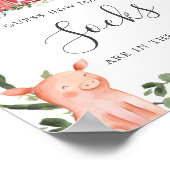 Op het Baby shower Boerderijen denk je hoeveel sok Poster (Hoek)