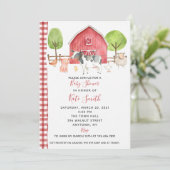 Op het Baby shower van de Boerderij Kaart (Staand voorkant)