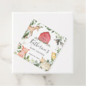 Op het Baby shower van het Boerderij Bedankjes Labels (In situ)