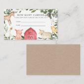 Op het Baby shower van het Boerderij denk je hoeve Informatiekaartje (Voorkant / Achterkant)