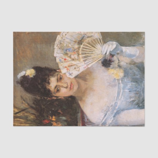 Op het bal door Berthe Morisot Tissuepapier (Voorkant)