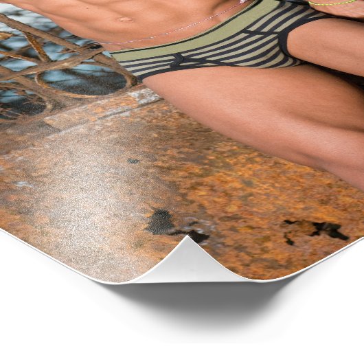 Op het Balkon Hot Guy LGBT Poster (Hoek)