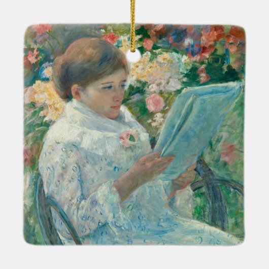 Op het balkon - Mary Cassatt - een mooie Art Repro Keramisch Ornament (Achterkant)