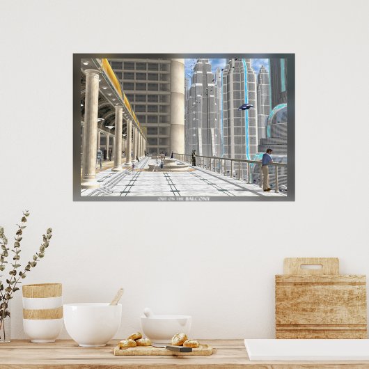 Op het balkon poster (Keuken)