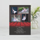 Op het Big Screen 4 Foto-uitnodiging Kaart (Staand voorkant)