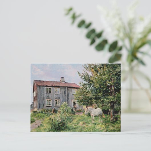 Op het Boerderij, 1889 Briefkaart (Staand voorkant)