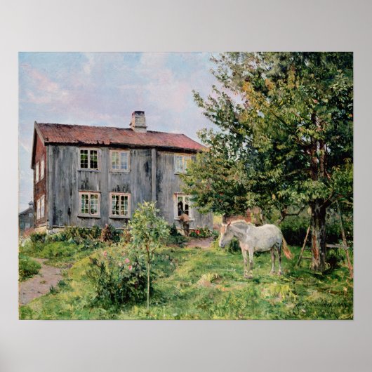 Op het Boerderij, 1889 Poster (Voorkant)