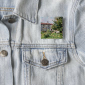 Op het Boerderij, 1889 Vierkante Button 5,1 Cm (In situ)