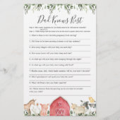 Op het Boerderij Baby shower kent papa het beste s (Voorkant)